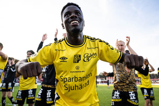 Elfsborgs Michael Baidoo jublar