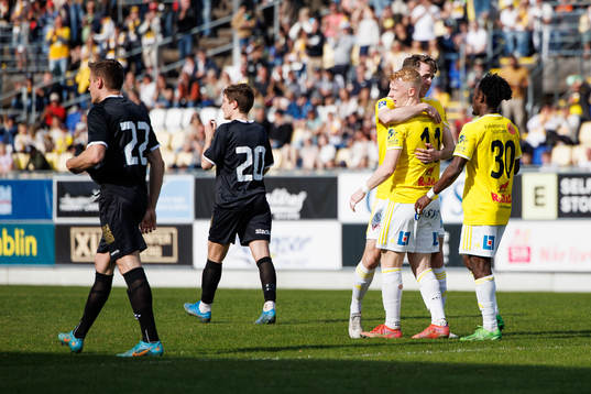 Falkenbergs Adam Eriksson, Wilhelm Ärlig och Godwin Aguda