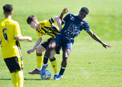 IFK Hässleholms Gustav Persson i matchen i U17 mellan IFK