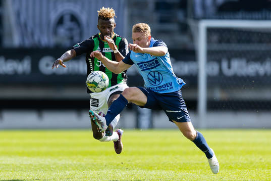 GAIS Richard Emeka Friday och Landskronas Edvin Dahlqvist