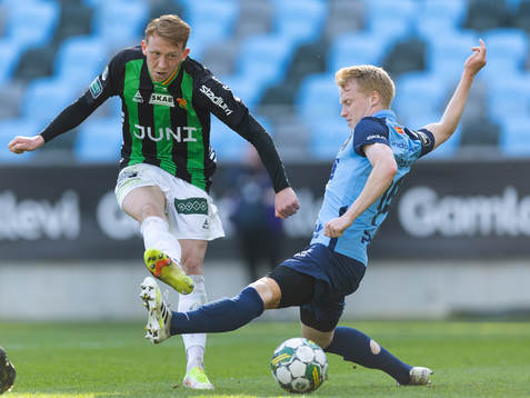 GAIS Julius Lindberg och Landskronas David Edvardsson