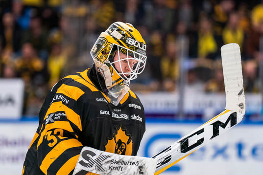 Skellefteås målvakt Linus Söderström deppar