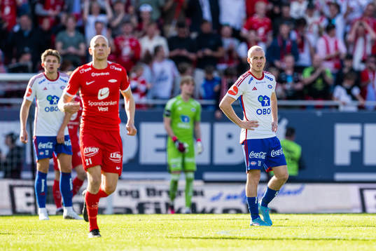 Petter Strand of Vålerenga looks dejected