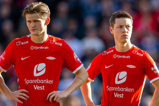 David Møller Wolfe and Mathias Rasmussen of Brann