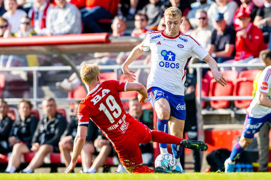 Sivert Heltne Nilsen of Brann and Henrik Bjørdal of