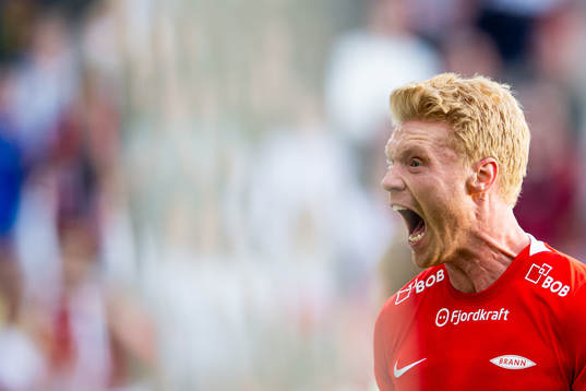 Sivert Heltne Nilsen of Brann celebrates
