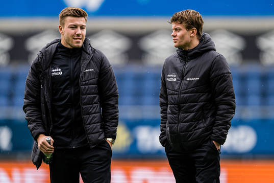 Fredrik Bjørkan and Sondre Sørli of Bodø/Glimt arrives