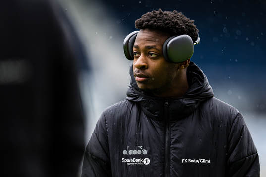 Joel Mugisha of Bodø/Glimt arrives