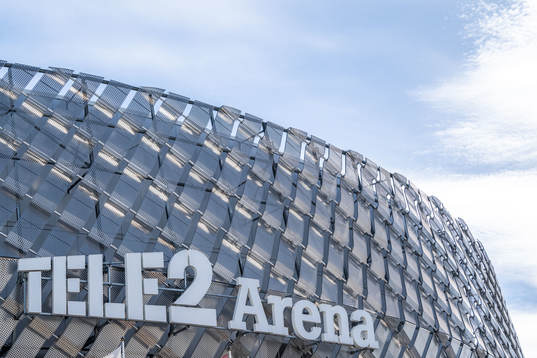 Exteriör av Tele2 Arena