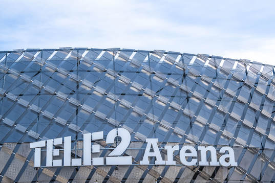 Exteriör av Tele2 Arena