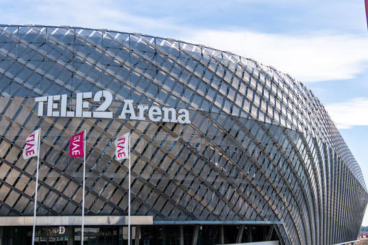 Exteriör av Tele2 Arena