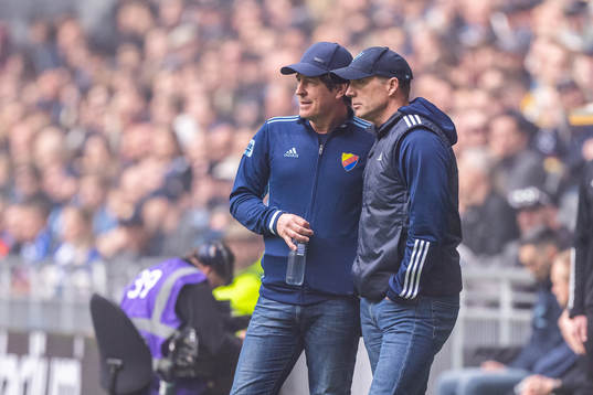 Djurgårdens tränare Thomas Lagerlöf och tränare Kim