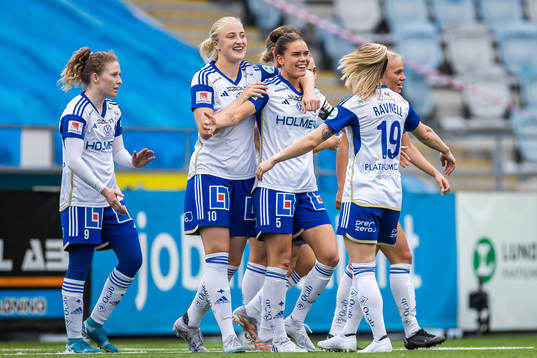 IFK Norrköpings Wilma Leidhammar och Sabina Ravnell jublar