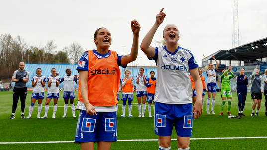 IFK Norrköpings My Cato och Wilma Leidhammar jublar