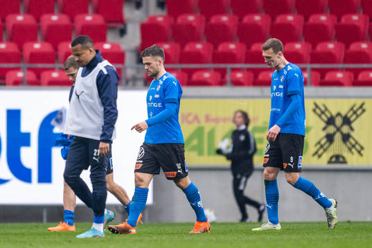 Halmstads Benjamin Hjertstrand och Viktor Granath deppar