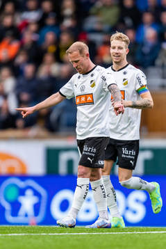 Häckens Mikkel Rygaard Jensen jublar