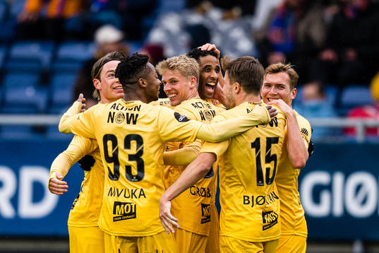 Amahl Pellegrino of Bodø/Glimt celebrates