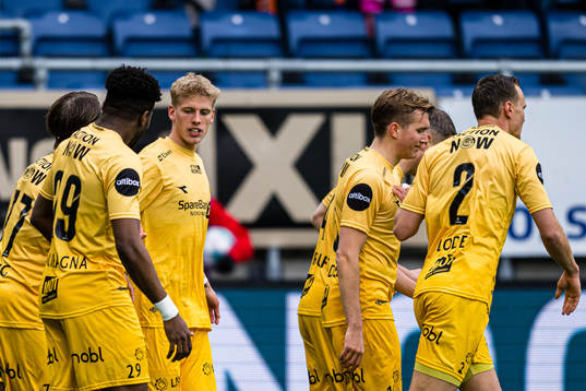 Albert Grønbæk of Bodø/Glimt celebrates
