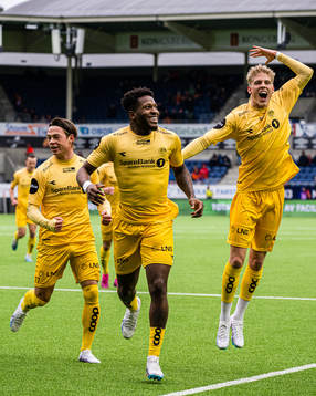 Pemi Faris of Bodø/Glimt celebrates