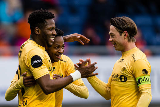Pemi Faris of Bodø/Glimt celebrates