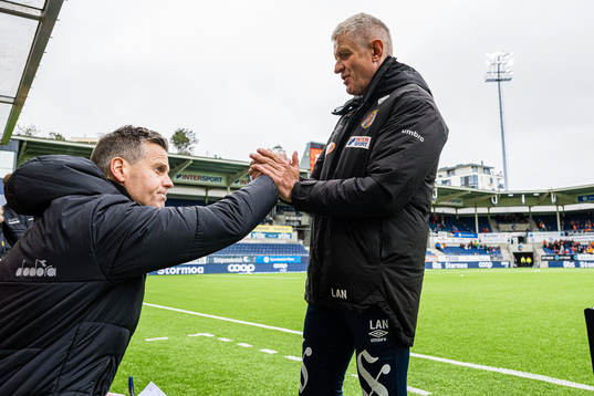 Kjetil Knutsen, head coach of Bodø/Glimt, and Lars Arne