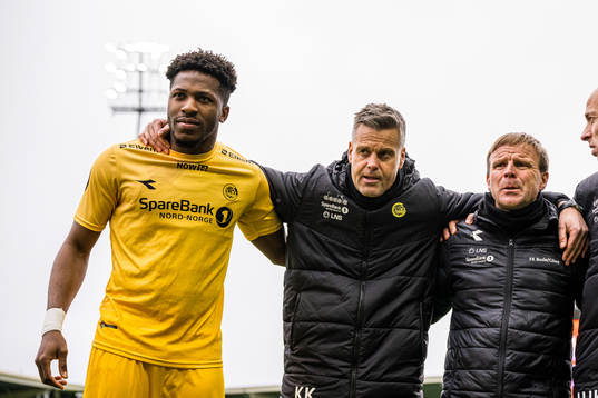 Pemi Faris, Kjetil Knutsen, head coach of Bodø/Glimt, and
