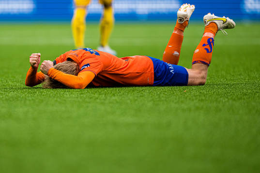 Erlend Segberg of Aalesund in pain