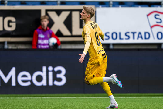 Albert Grønbæk of Bodø/Glimt celebrates