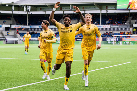 Pemi Faris of Bodø/Glimt celebrates