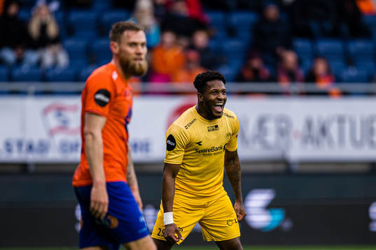 Pemi Faris of Bodø/Glimt celebrates
