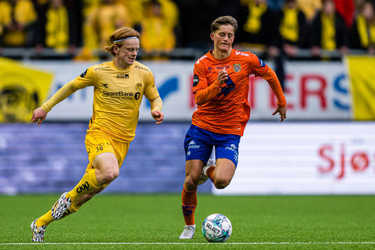 Adam Sørensen of Bodø/Glimt and Kristoffer Strand Ødven