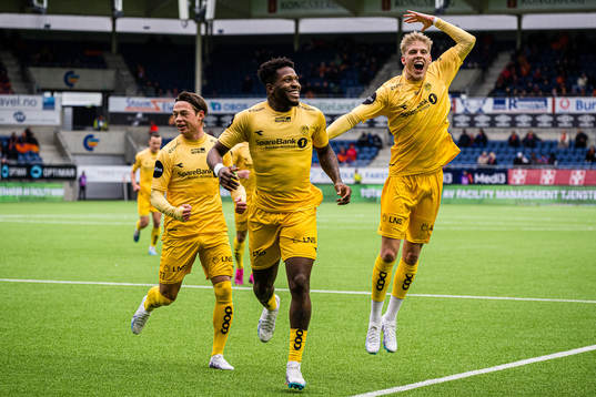 Pemi Faris of Bodø/Glimt celebrates