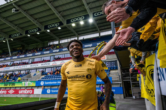 Pemi Faris of Bodø/Glimt celebrates