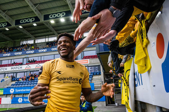 Pemi Faris of Bodø/Glimt celebrates