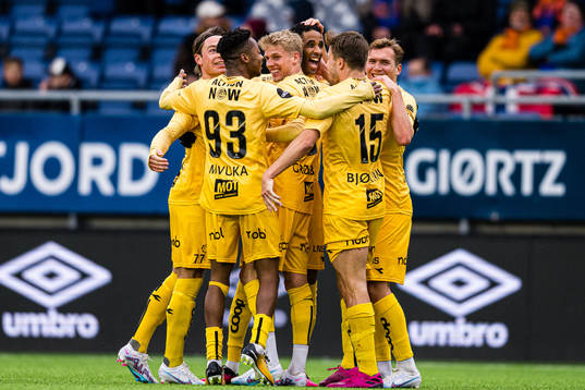 Amahl Pellegrino of Bodø/Glimt celebrates