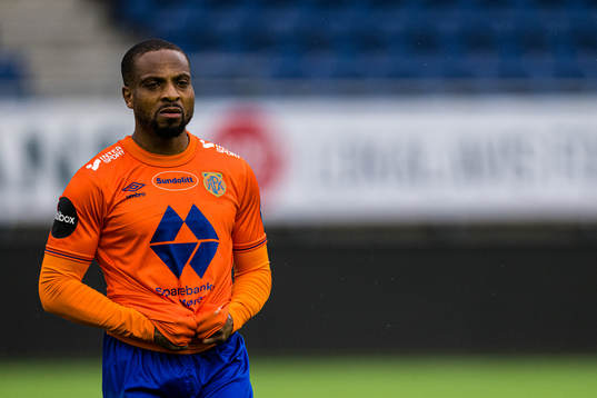 Trace Murray of Aalesund looks dejected the Eliteserien