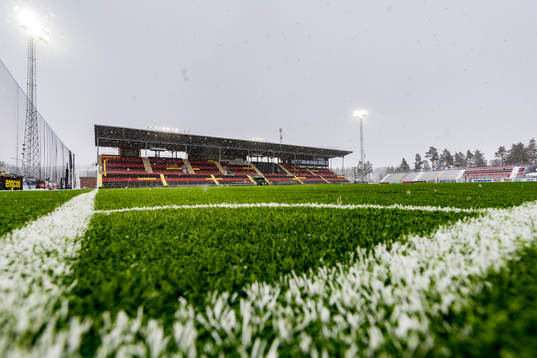 Jämtkraft Arena i snöfall