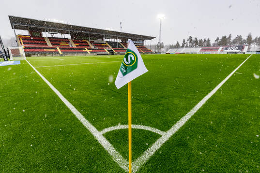Jämtkraft Arena i snöfall
