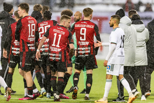 Östersunds spelare jublar
