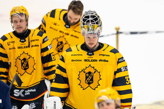 Skellefteås målvakt Linus Söderström deppar