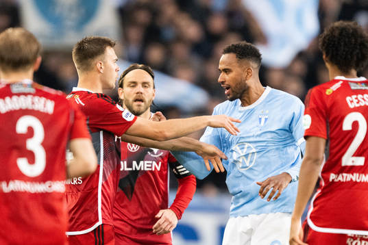 Malmö FFs Isaac Kiese Thelin och IFK Norrköpings Wille