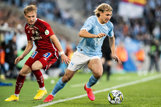 IFK Norrköpings Marcus Baggesen och Malmö FFs Sebastian