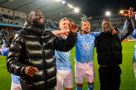 Malmö FFs Mahame Siby, Søren Rieks, Martin Olsson och