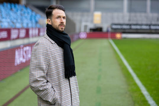 Jönköpings Södras tränare Andres Garcia innan