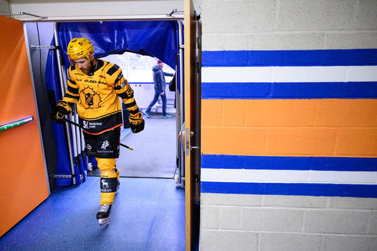 Skellefteås Arvid Lundberg innan final fem i SHL mellan