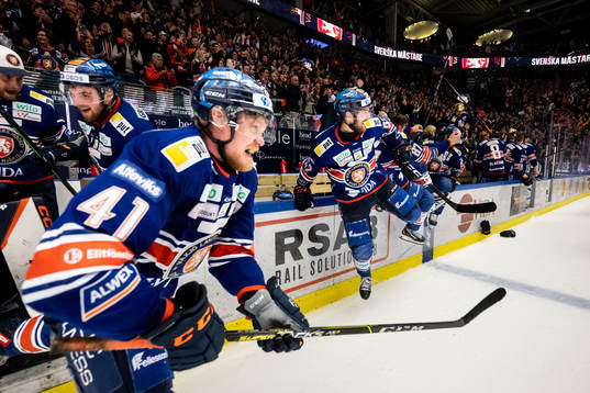 Växjös Ludvig Nilsson och Manuel Ågren jublar på
