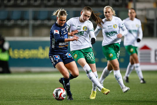 Linköpings Johanna Svedberg och Hammarbys Hanna Folkesson