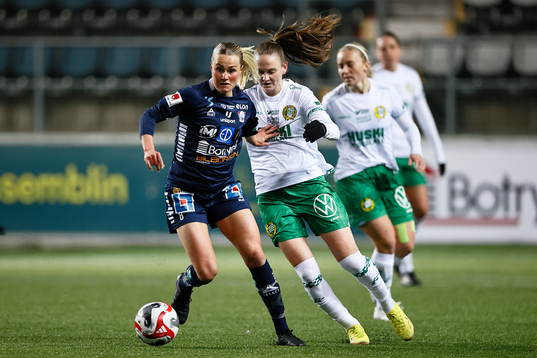 Linköpings Johanna Svedberg och Hammarbys Hanna Folkesson