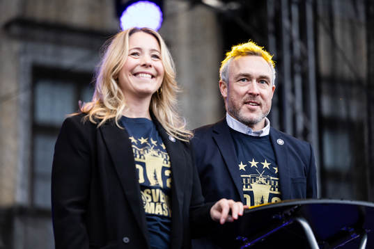 Växjös ordförande Jennie Isberg och VD Stefan Hörberg