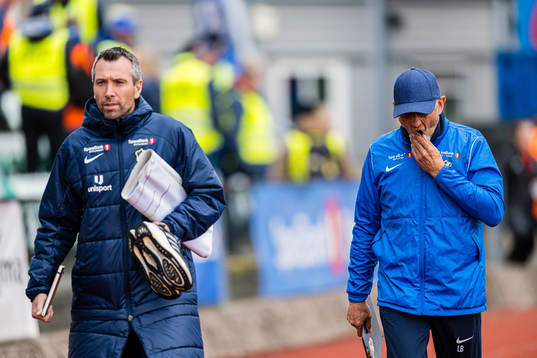 Andrea Loberto, assistant coach of Stabæk, and Lars
